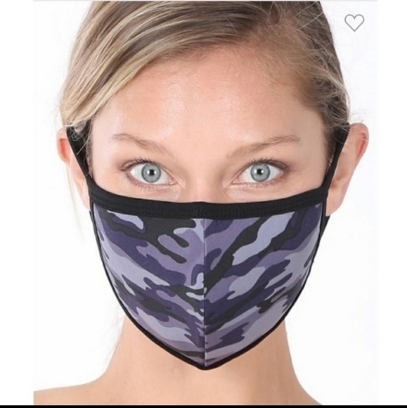 Blue Camo Tee & Matching Mask - Picture 2 of 8